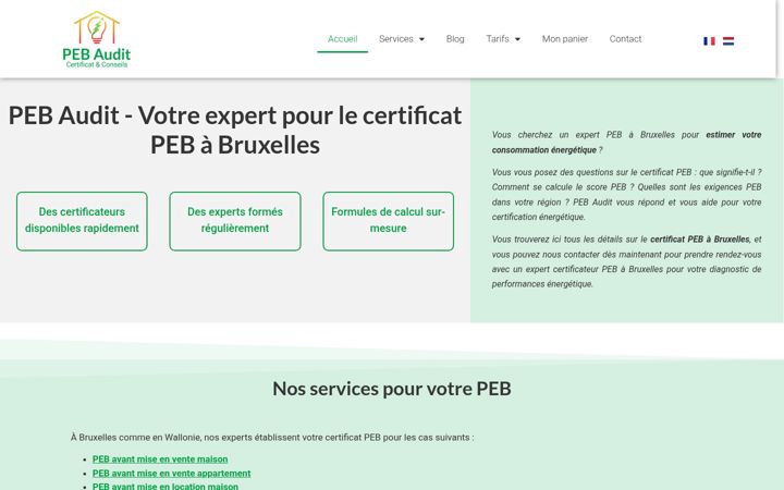 Skærmbillede af peb-audit.be