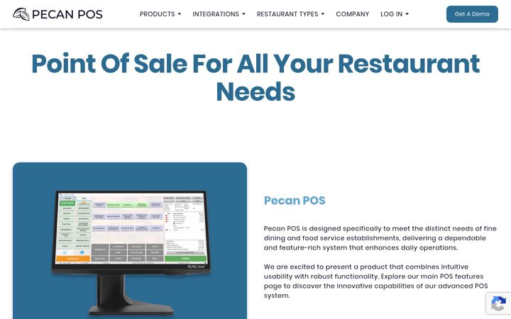 Screenshot of pecanpos.com