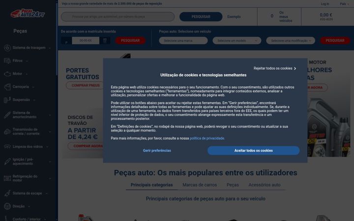 Screenshot of pecasauto24.pt