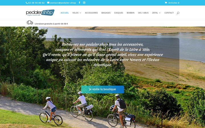 Skærmbillede af pedaler.shop
