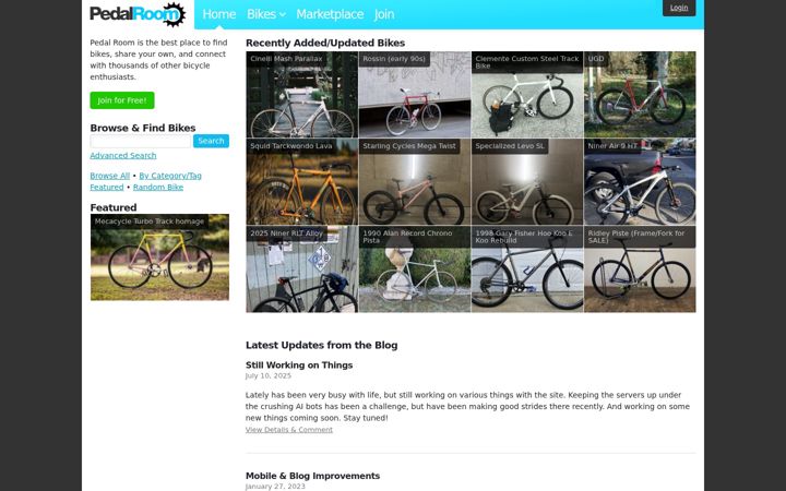 Ekrano kopija pedalroom.com