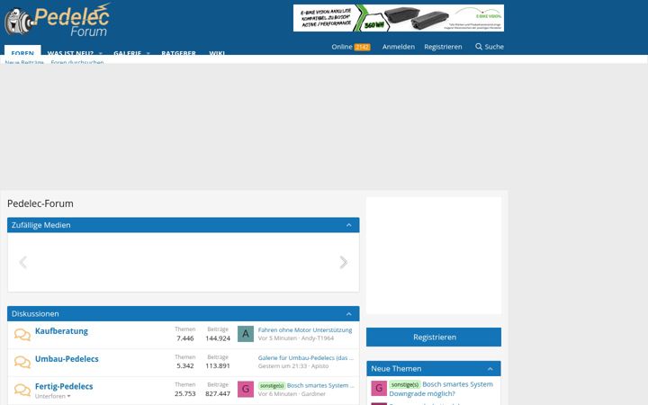 Screenshot di pedelecforum.de