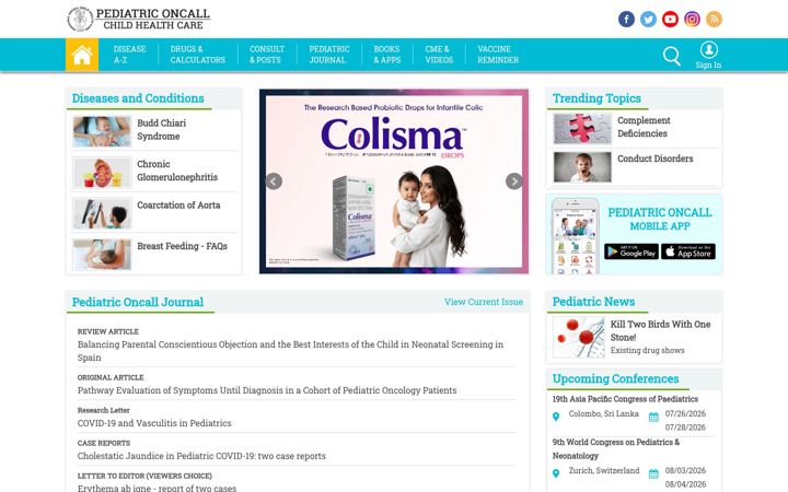 Screenshot of pediatriconcall.com