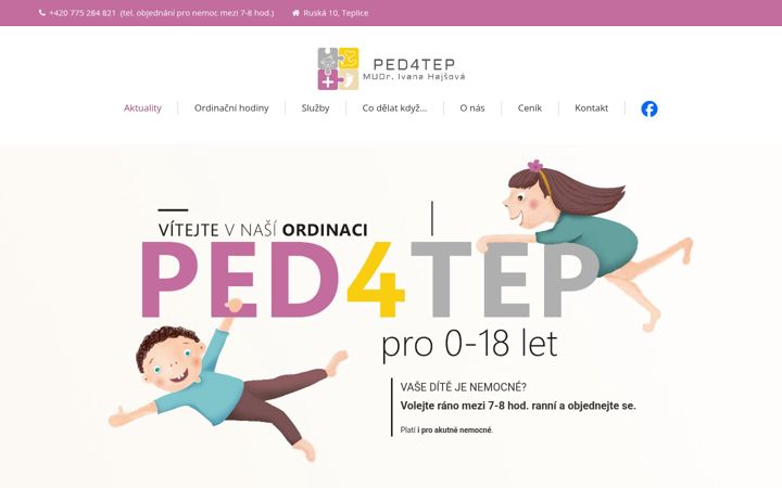 Screenshot of pediatrteplice.cz