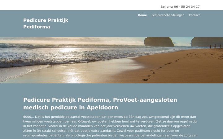 Snímek obrazovky pedicurepediforma.nl