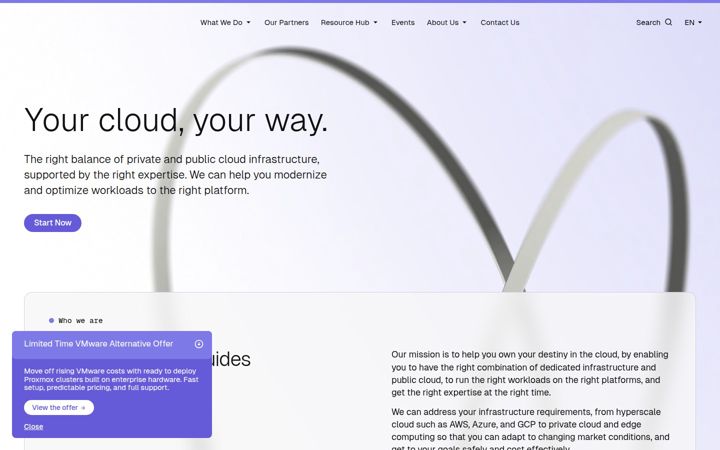 Screenshot ta' peer1.net