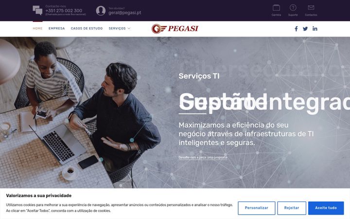 Screenshot του pegasinet.com