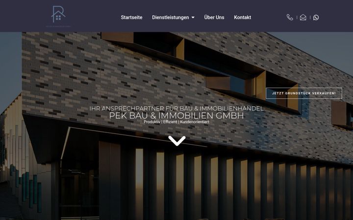 Skærmbillede af pek-bau.de