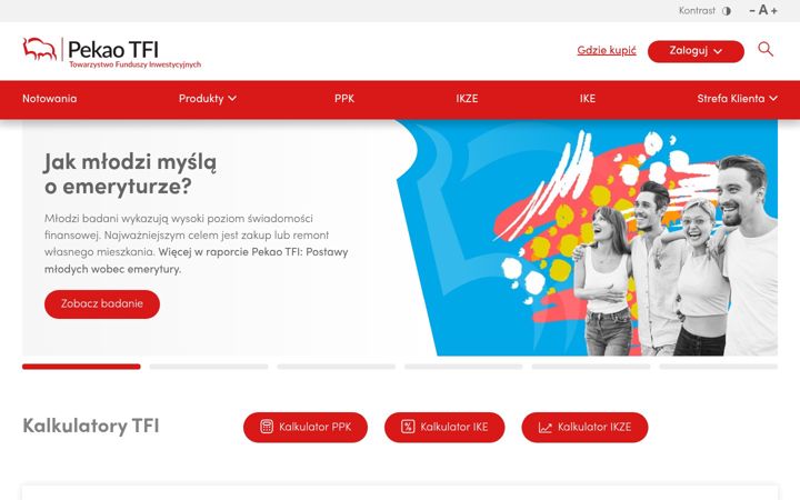 Snimka zaslona za pekaotfi.pl