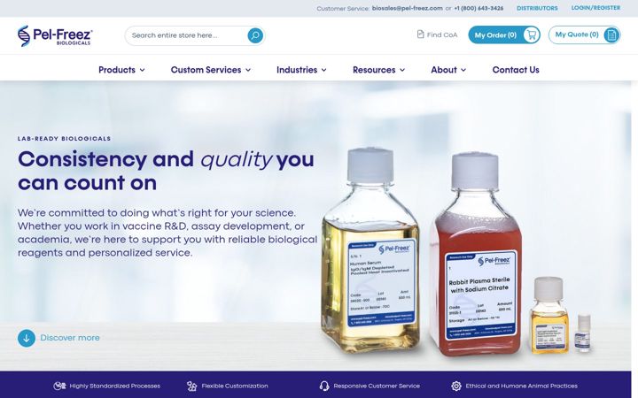 Screenshot of pel-freez.com