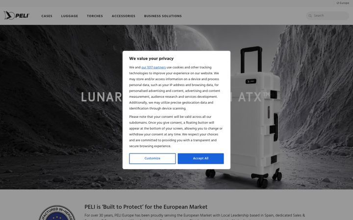 Screenshot of peli.com