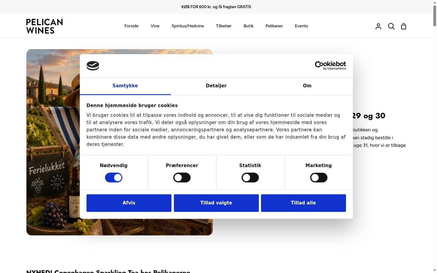 Screenshot tal-banner tal-kunsens muri qabel kwalunkwe interazzjoni