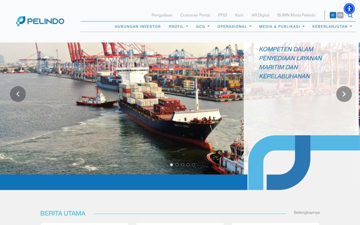 Screenshot of pelindo.id