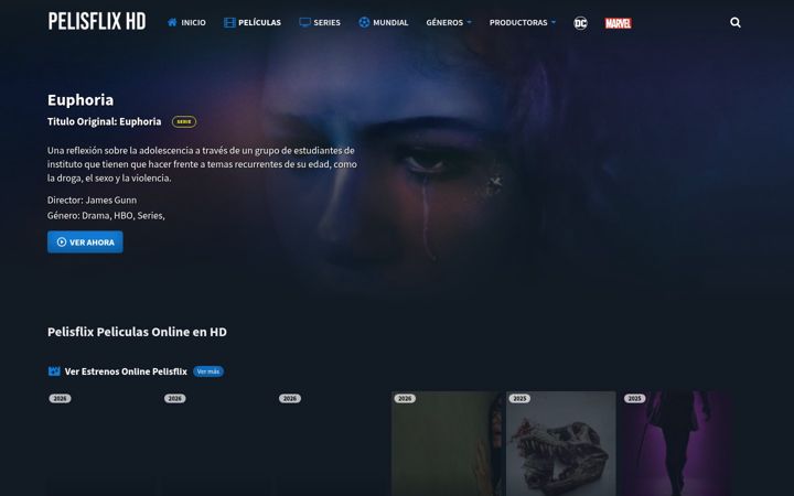 Screenshot of pelisflix1.press
