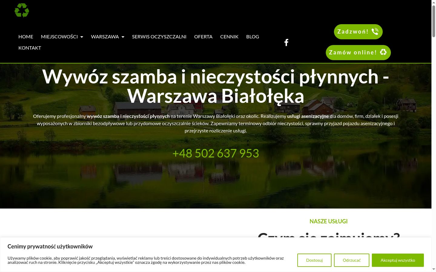 Snimka zaslona bannera za privolu prikazanog prije bilo kakve interakcije