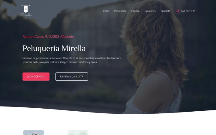 Screenshot of peluqueriamirella.com