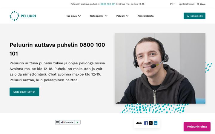 Screenshot of peluuri.fi