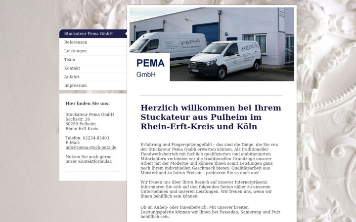 Screenshot of pema-stuck-putz.de