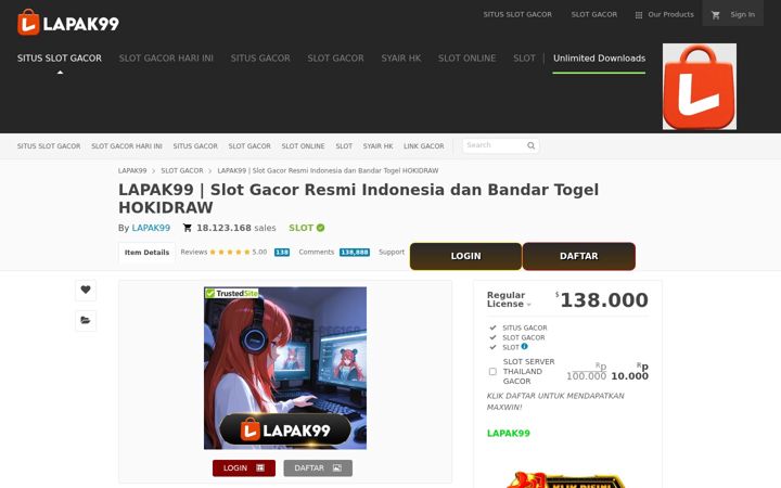 Screenshot of pemenang-lapak99.com
