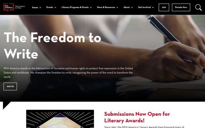 Screenshot του pen.org