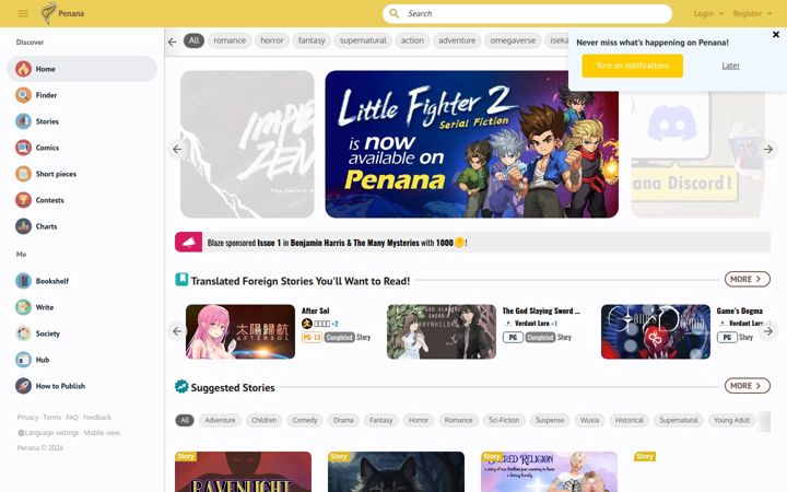 Екранна снимка на penana.com