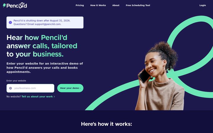 Screenshot of pencild.com