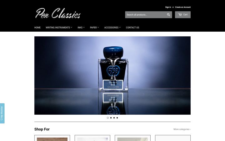 Screenshot of penclassics.nz