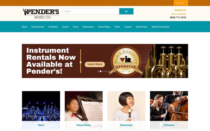 Screenshot of penders.com