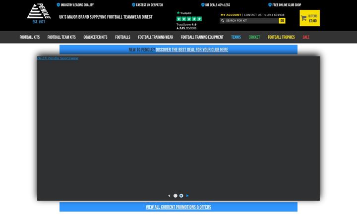 Screenshot of pendlesportswear.co.uk