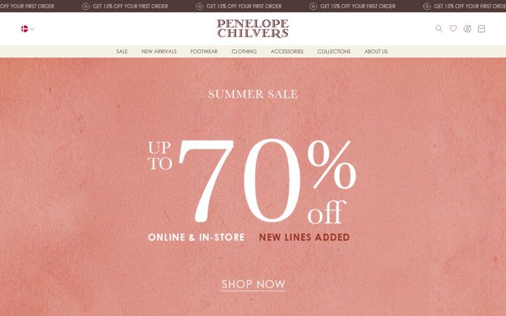 Screenshot of penelopechilvers.com