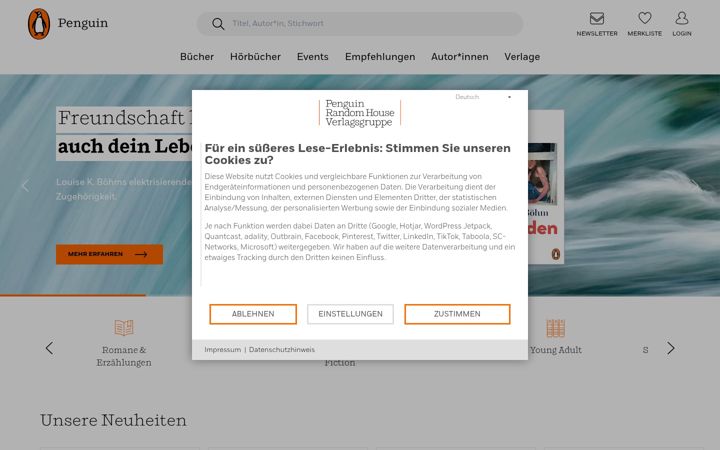 Screenshot ta' penguin.de