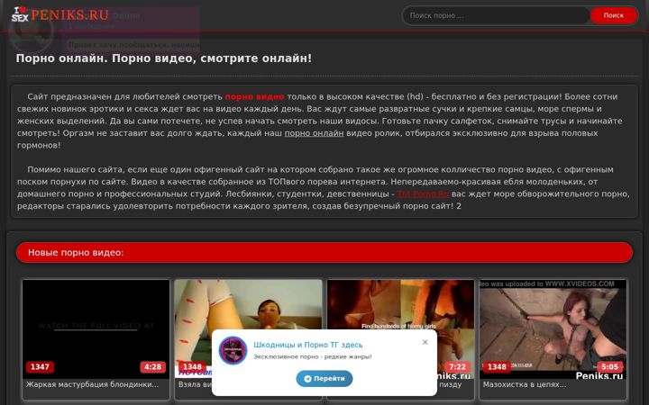Screenshot of peniks.ru