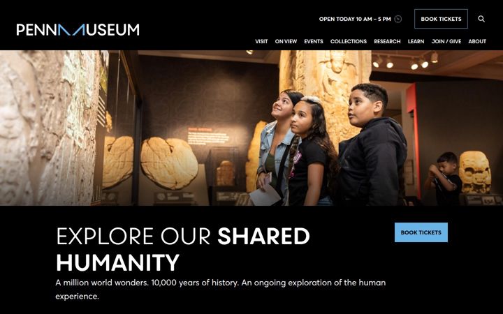 Screenshot of penn.museum