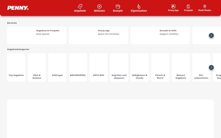 Screenshot di penny.de