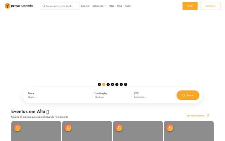 Screenshot of pensanoevento.com.br