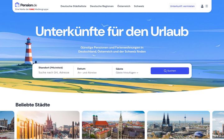 Screenshot of pension.de