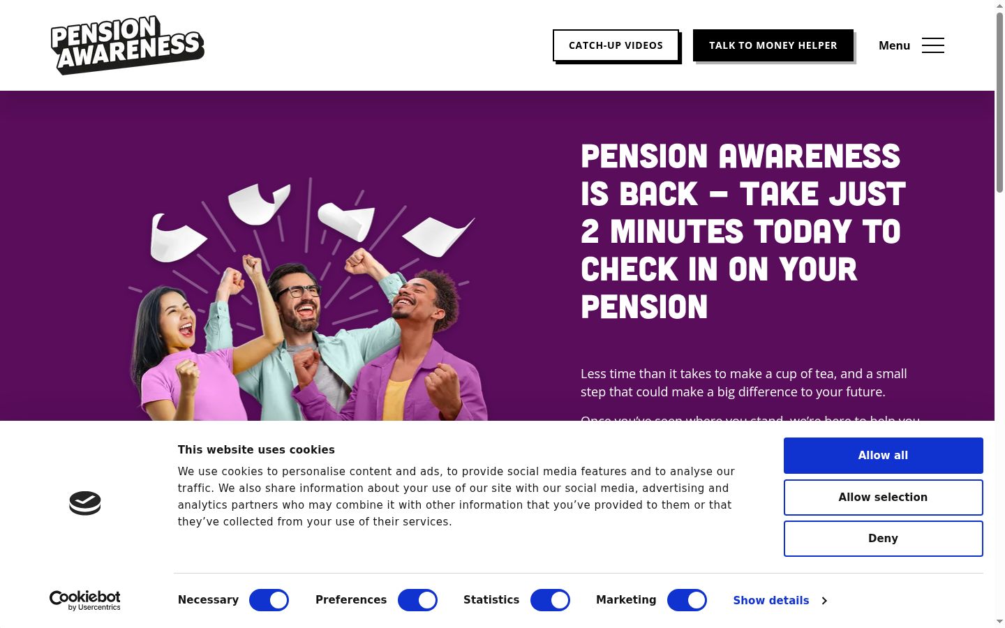 Screenshot tal-banner tal-kunsens muri qabel kwalunkwe interazzjoni