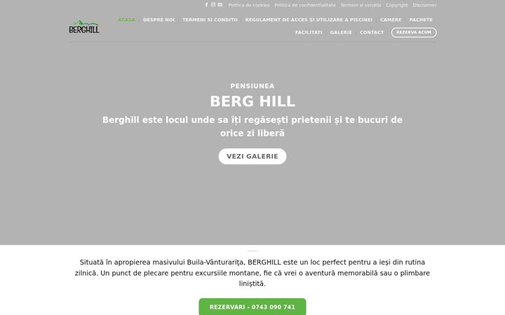 Screenshot ta' pensiuneaberghill.ro