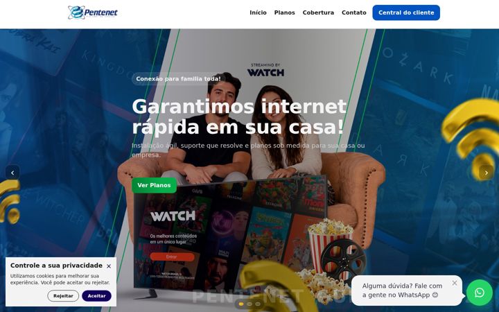 Screenshot of pentenet.com.br