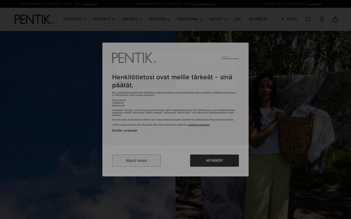 Screenshot of pentik.com