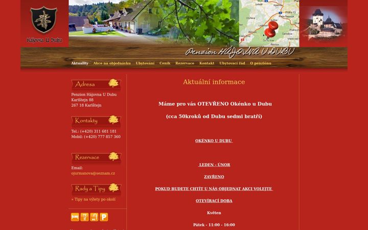 Screenshot of penzion-karlstejn.eu