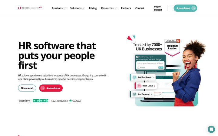 Screenshot of peoplehr.com