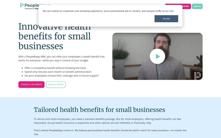 Screenshot of peoplekeep.com