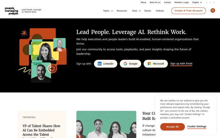 Screenshot of peoplemanagingpeople.com