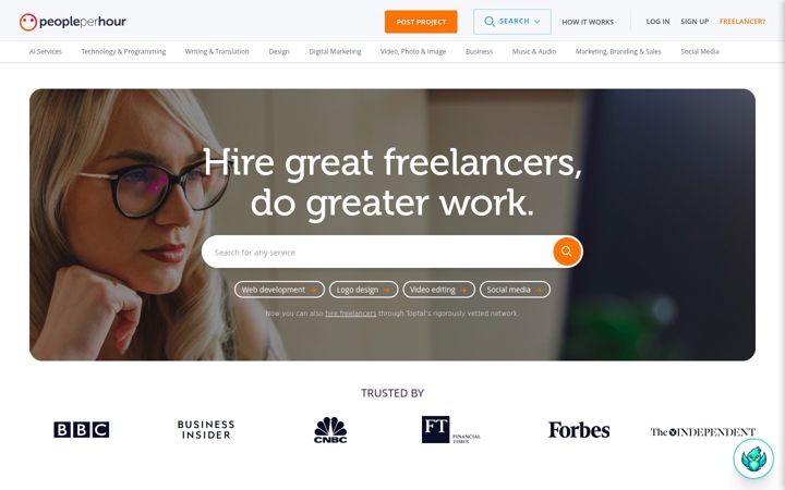 Screenshot of peopleperhour.com