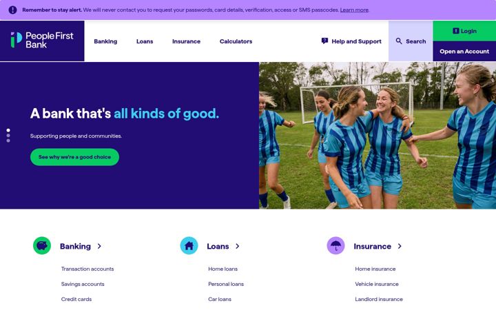 Screenshot of peopleschoicecu.com.au