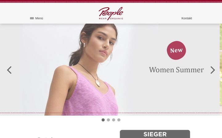 Screenshot di peoplewearorganic.de