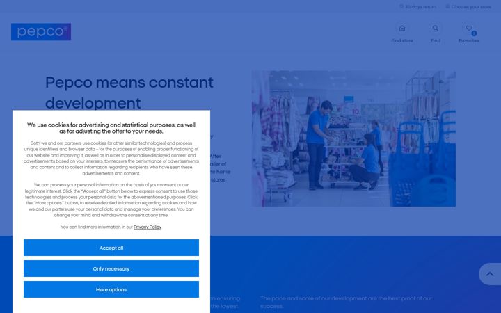 Screenshot of pepco.eu