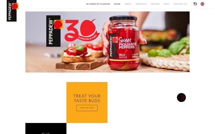 Screenshot of peppadew.co.uk