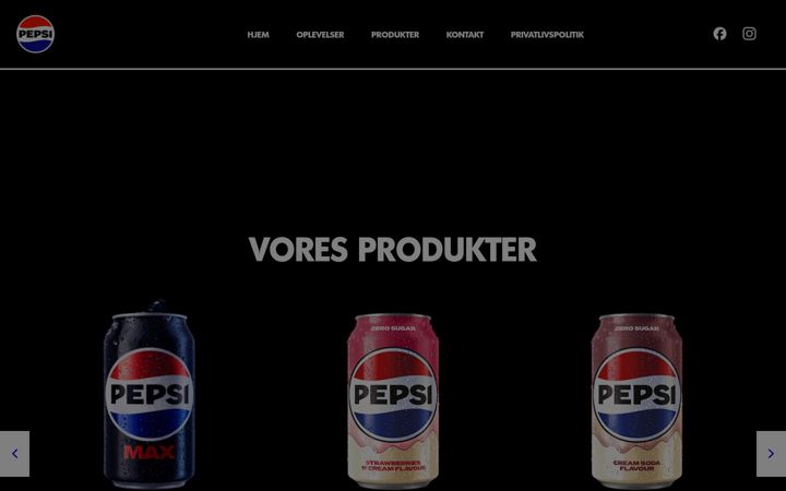 Skjámynd af pepsi.com